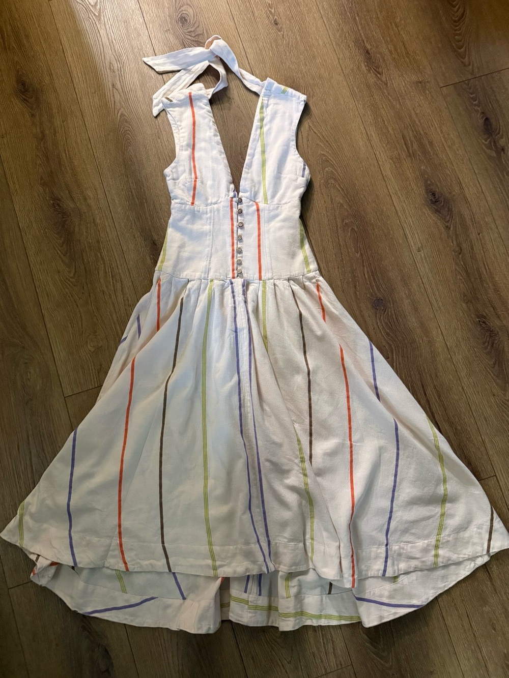 Free People Multi Stripe Beach Dress